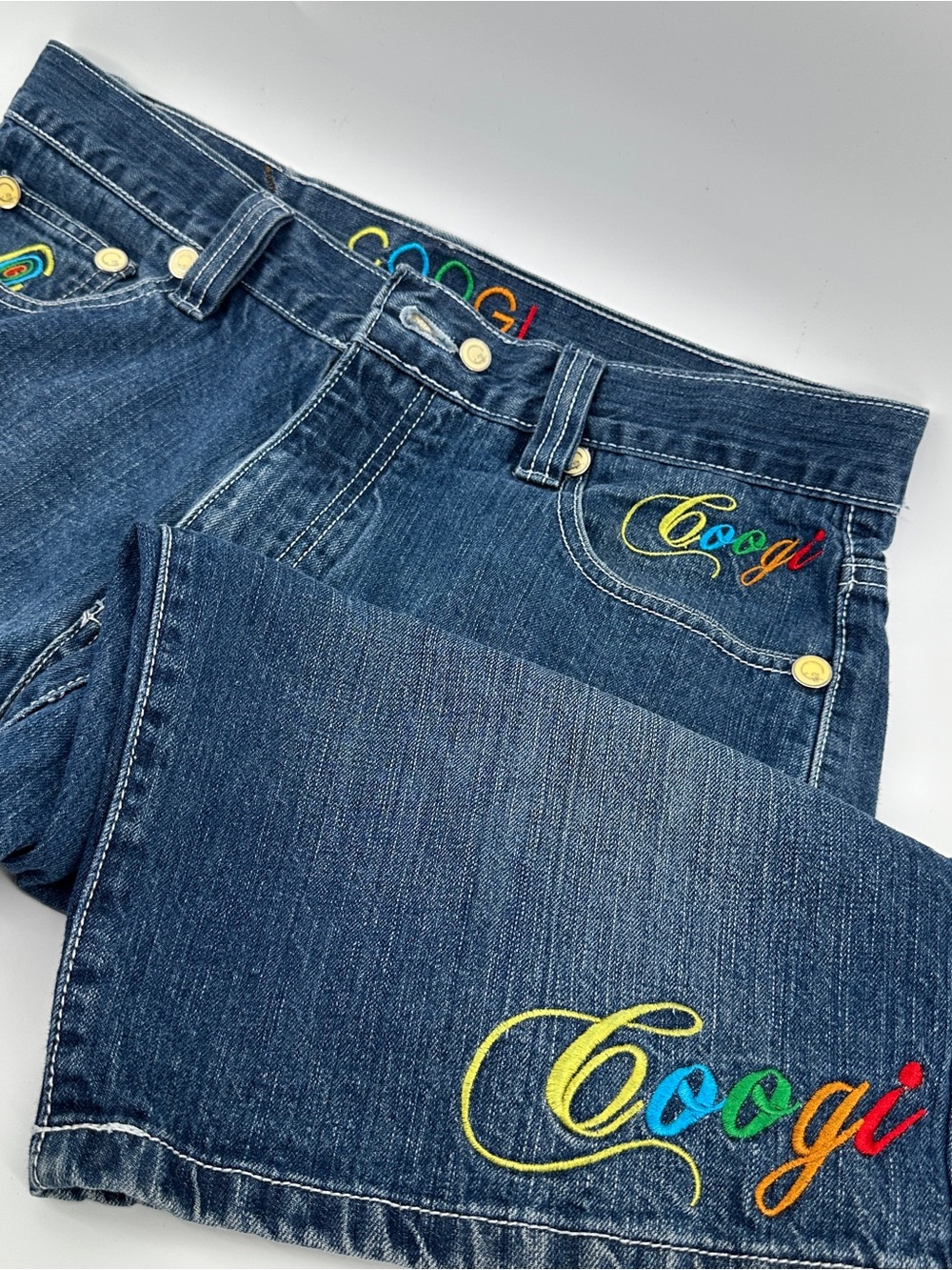 Coogi Vintage Y2K Embroidered Denim Jorts Men’s 36
